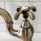Kingston Brass Bridge Kitchen Faucet with Brass Sprayer, Antique Brass KS7753TXBS - alternate 5